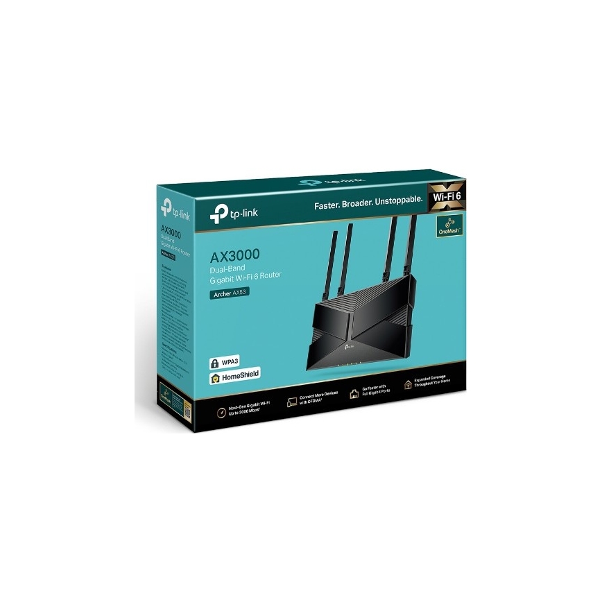 TP-Link - Διπλής ζώνης Gigabit δρομολογητής Wi-Fi 6 Archer AX53