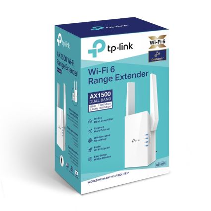 TP-Link - Διπλής ζώνης Wi‑Fi 6 Επαναλήπτης RE505X