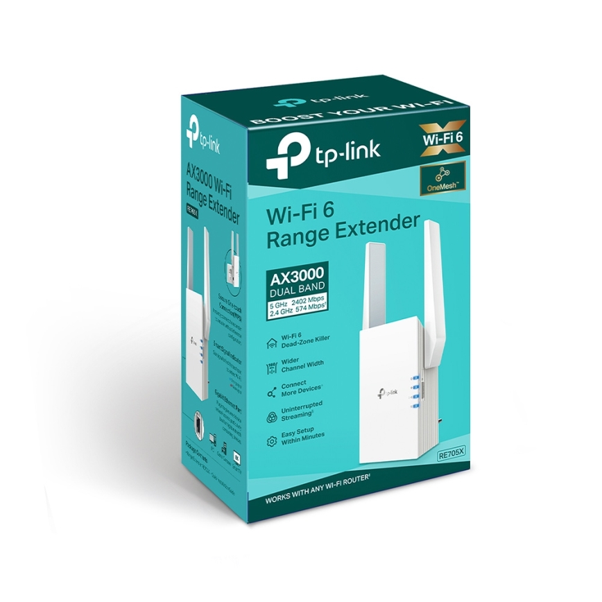 TP-Link - Διπλής ζώνης επαναλήπτης Wi‑Fi 6 RE705X