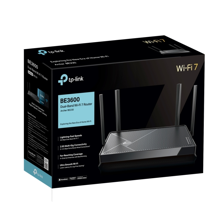 TP-Link - Διζωνικός δρομολογητής Wi‑Fi 7 Archer BE230