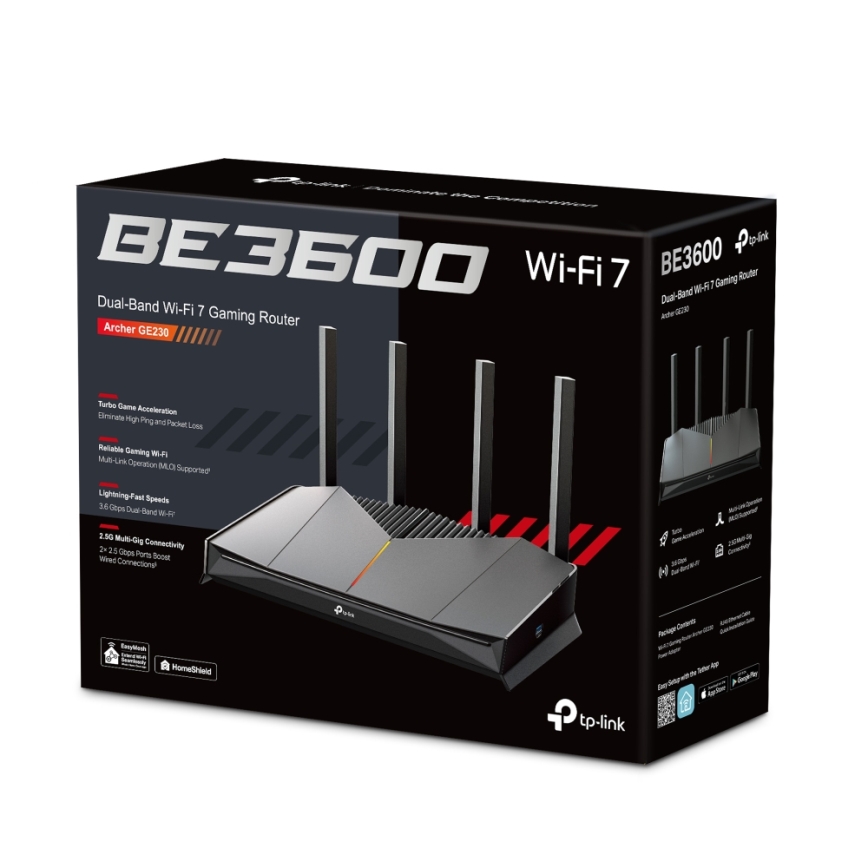 TP-Link - Δρομολογητής Wi-Fi 7 διπλής ζώνης για gaming Archer GE230