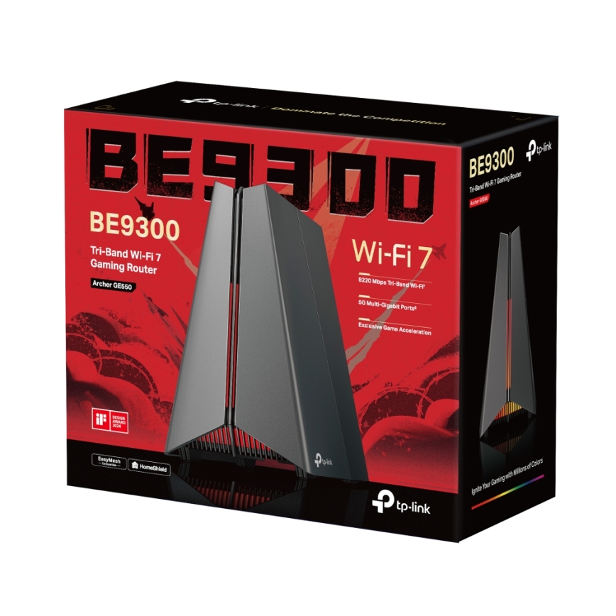 TP-Link - Δρομολογητής Wi‑Fi 7 τριπλής ζώνης για gaming Archer GE550