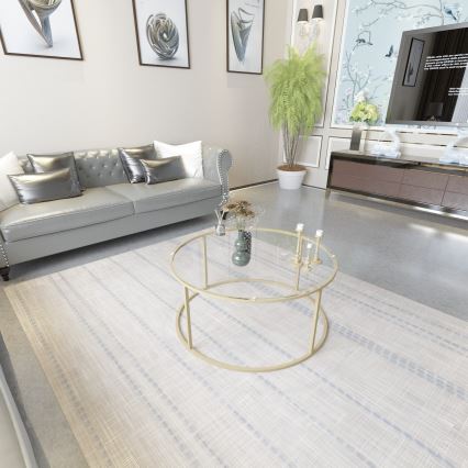 Τραπεζάκι σαλονιού BERLIN 80x45 εκ. χρυσό/διάφανο