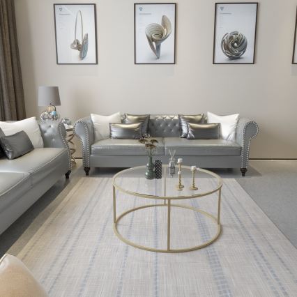 Τραπεζάκι σαλονιού BERLIN 80x45 εκ. χρυσό/διάφανο