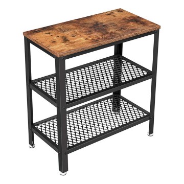 Τραπεζάκι ELDUR καφέ/μαύρο