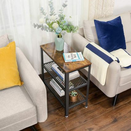 Τραπεζάκι ELDUR καφέ/μαύρο