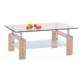 Τραπεζάκι σαλονιού 55x110 cm διαφανές/δρυς sonoma