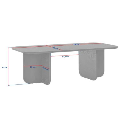 Τραπεζάκι σαλονιού AKIRA 120x60 εκ. μπεζ