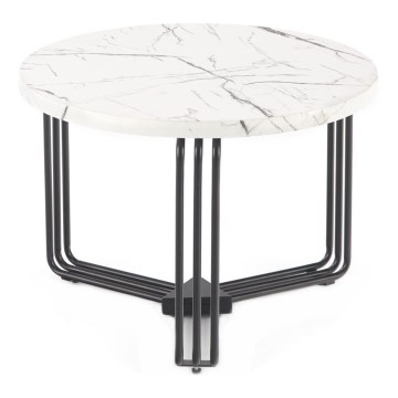 Τραπεζάκι σαλονιού ANTICA 41x55 cm μαύρο/διακόσμηση μάρμαρο