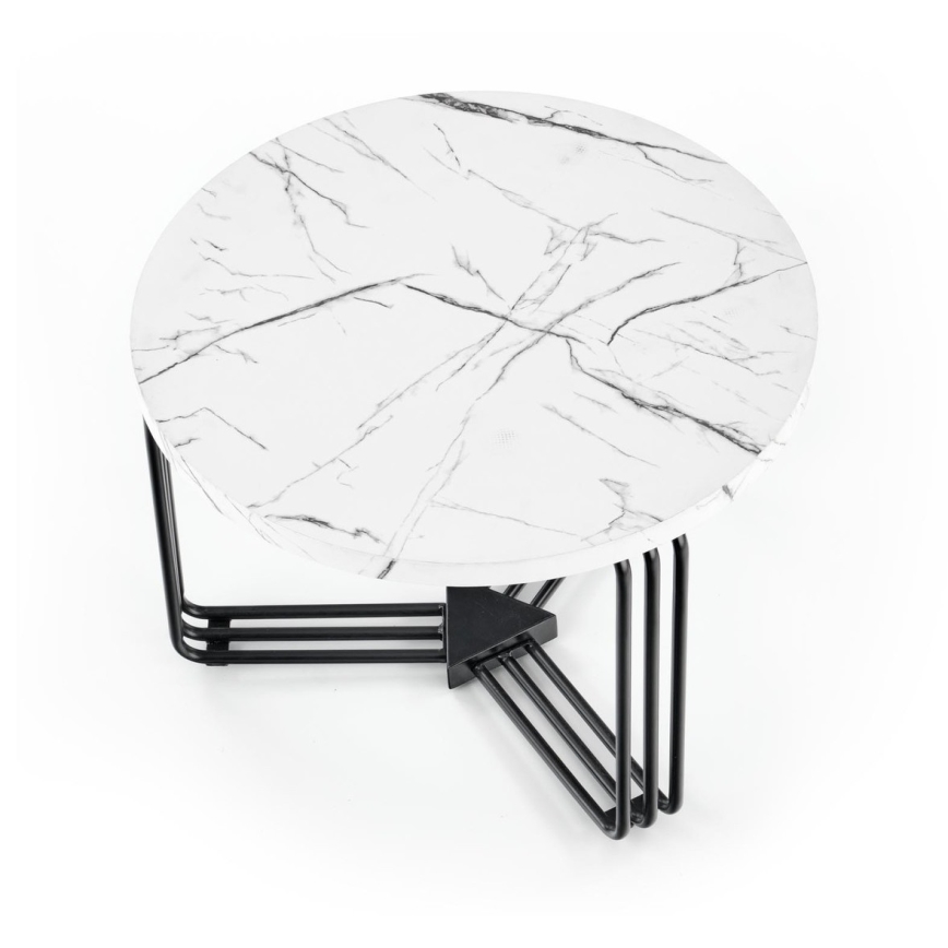 Τραπεζάκι σαλονιού ANTICA 41x55 cm μαύρο/διακόσμηση μάρμαρο