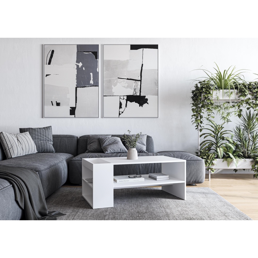 Τραπεζάκι σαλονιού BELA 100x42 cm λευκό