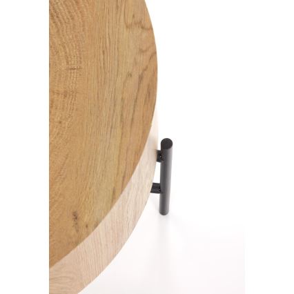 Τραπεζάκι σαλονιού BROOKLYN 45x45 cm μαύρο/μπεζ