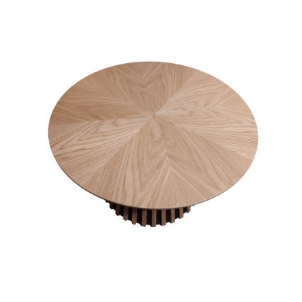 Τραπεζάκι σαλονιού CARINA, διάμετρος 75 cm, δρυς/μαύρο