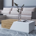 Τραπεζάκι σαλονιού CEELIAS 124x42 cm λευκό/δρυς wotan