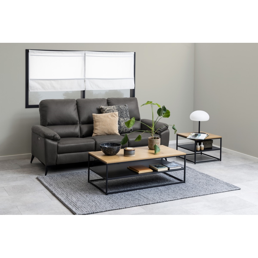 Τραπεζάκι σαλονιού CORA δρυς/μαύρο