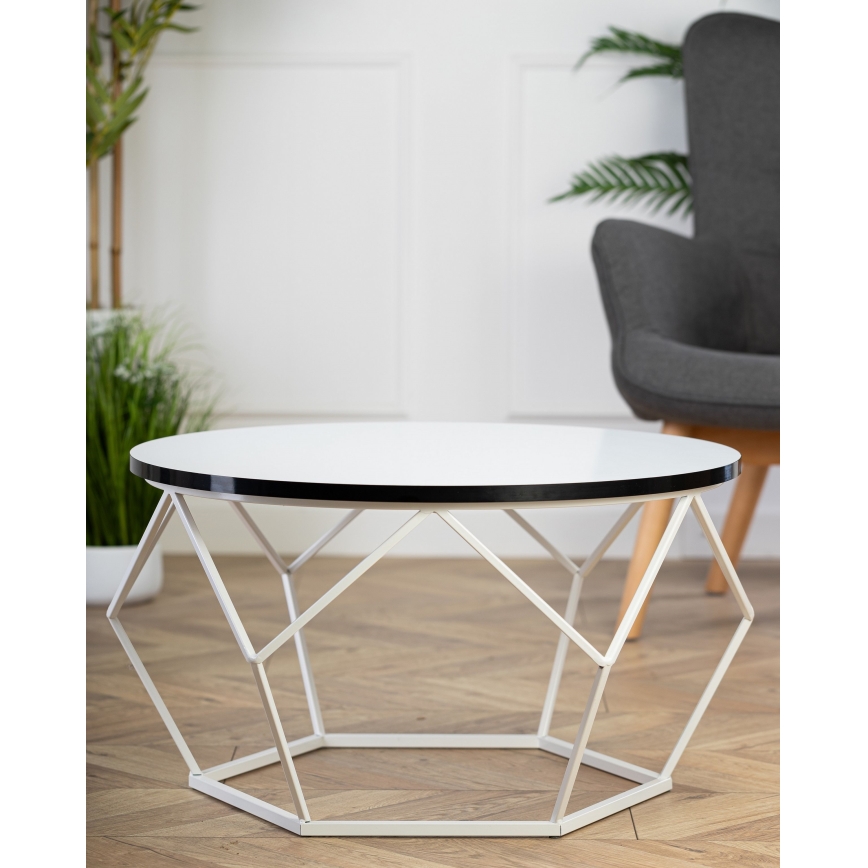 Τραπεζάκι σαλονιού DIAMOND 40x70 cm μαύρο/λευκό