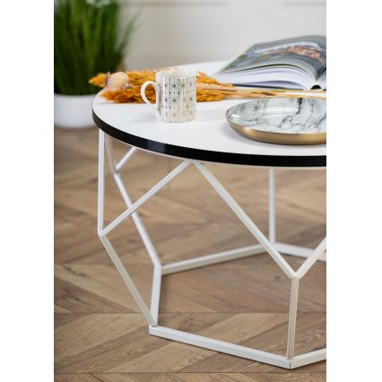 Τραπεζάκι σαλονιού DIAMOND 40x70 cm μαύρο/λευκό