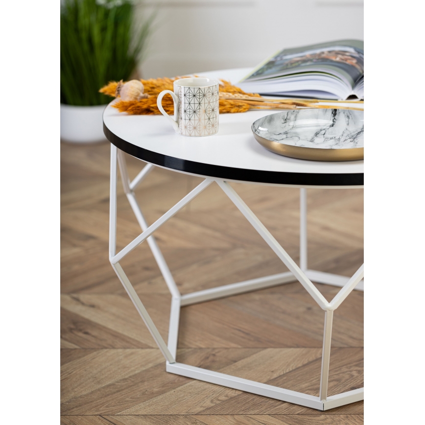 Τραπεζάκι σαλονιού DIAMOND 40x70 cm μαύρο/λευκό