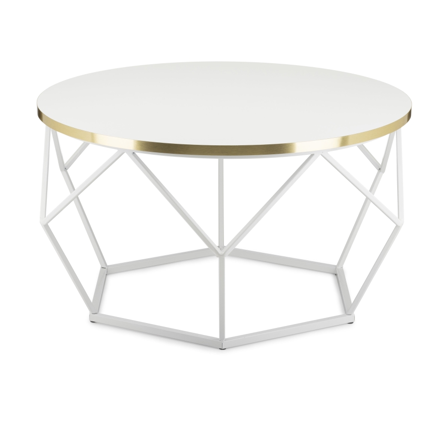 Τραπεζάκι σαλονιού DIAMOND 40x70 cm χρυσό/λευκό