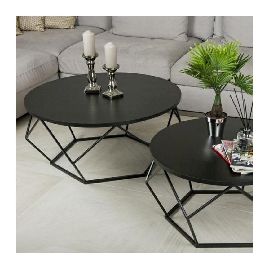 Τραπεζάκι σαλονιού DIAMOND 41,5x90 cm μαύρο