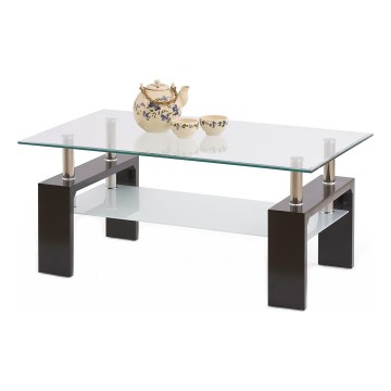 Τραπεζάκι σαλονιού DIANA 45x100 cm βέγκε/διαφανής