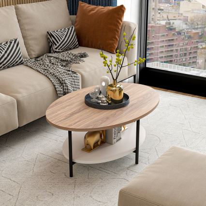 Τραπεζάκι σαλονιού ELIS 36x90 cm δρυς/λευκό