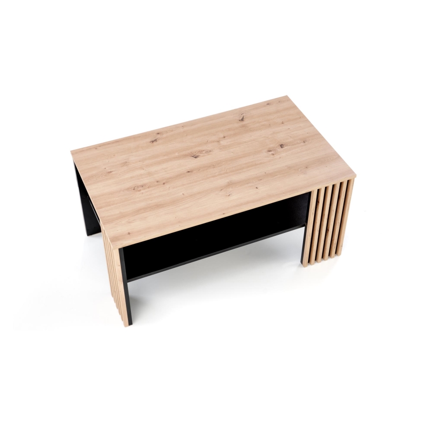 Τραπεζάκι σαλονιού FORMA 110x65 cm καφέ/μαύρο