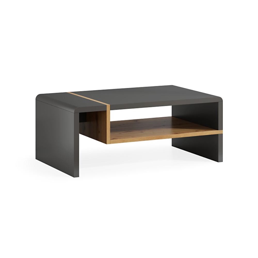 Τραπεζάκι σαλονιού FRED ανθρακί/δρυς artisan