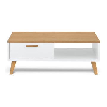 Τραπεζάκι σαλονιού FRISK 35x90 εκ. φυσική δρυς/λευκό