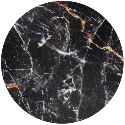 Τραπεζάκι σαλονιού HARISSA 41x42 cm χρυσό/μαύρο διακόσμηση μάρμαρο