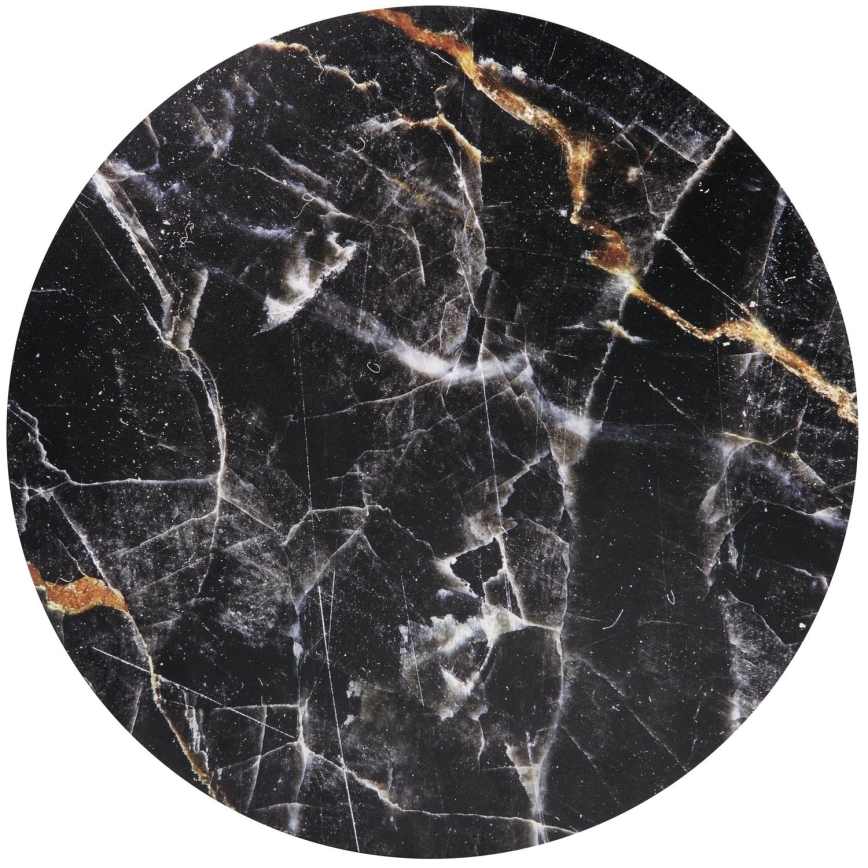 Τραπεζάκι σαλονιού HARISSA 41x42 cm χρυσό/μαύρο διακόσμηση μάρμαρο