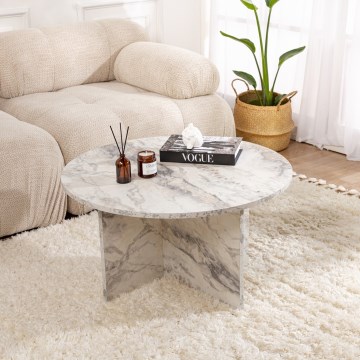 Τραπεζάκι σαλονιού HARMONI 45x80 cm διακόσμηση μάρμαρο
