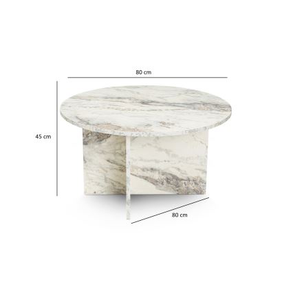 Τραπεζάκι σαλονιού HARMONI 45x80 cm διακόσμηση μάρμαρο