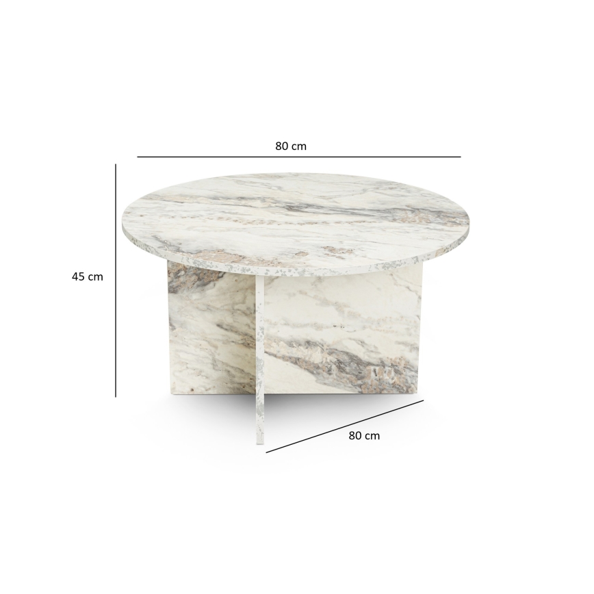 Τραπεζάκι σαλονιού HARMONI 45x80 cm διακόσμηση μάρμαρο