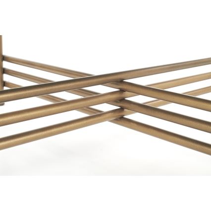 Τραπεζάκι σαλονιού ISMENA 41x80 cm χρυσό/μαύρο