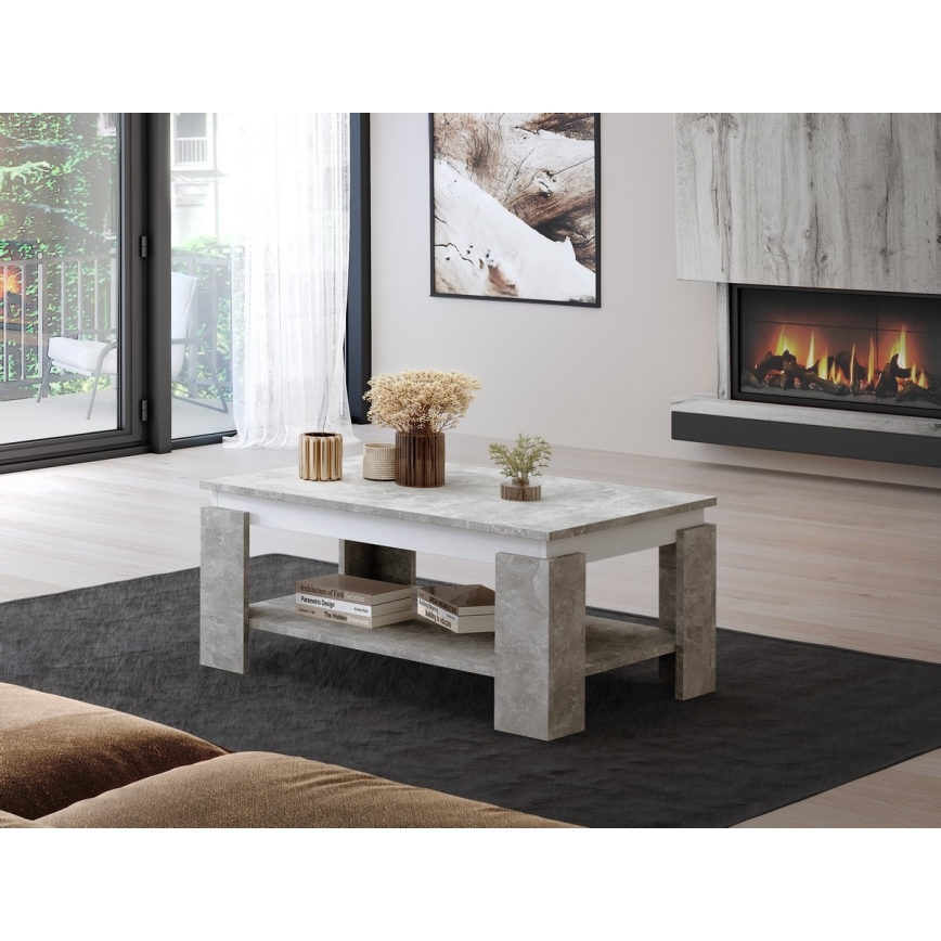 Τραπεζάκι σαλονιού LUNO γκρι μπετόν/ανθρακί