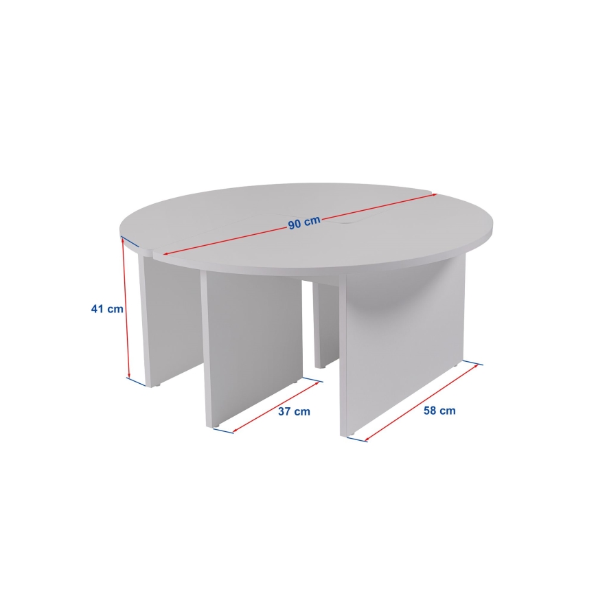 Τραπεζάκι σαλονιού LUVIA, όψη μαρμάρου, μπεζ