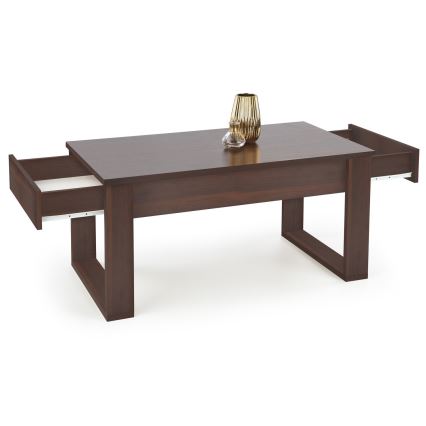 Τραπεζάκι σαλονιού with drawers NEA 52x110 cm καφέ