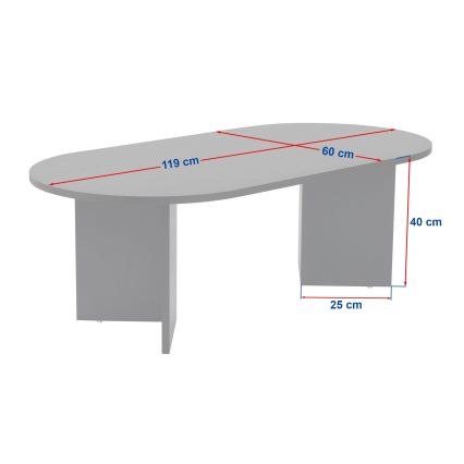 Τραπεζάκι σαλονιού NEL 119 x 60 εκ. μπεζ
