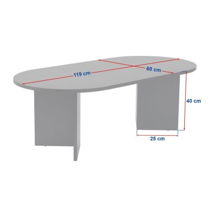 Τραπεζάκι σαλονιού NEL 119x60 εκ. μπεζ/καρυδιά