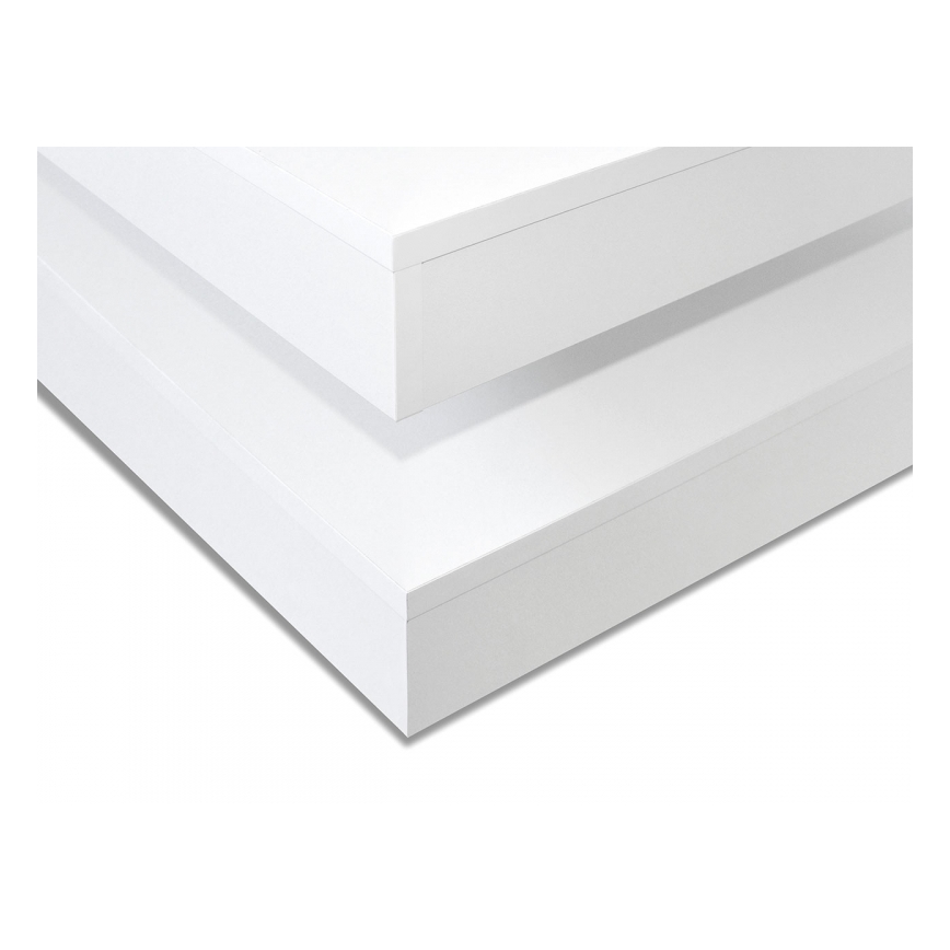 Τραπεζάκι σαλονιού NENANI 34x70 cm λευκό/δρυς wotan