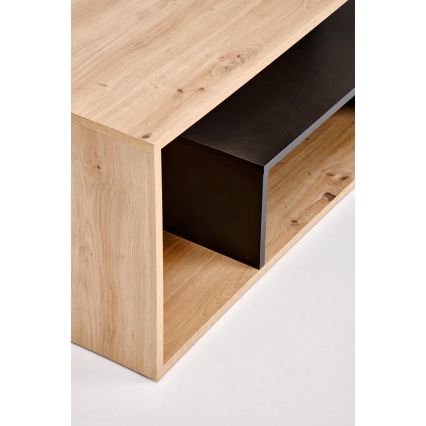 Τραπεζάκι σαλονιού NOTE 90x51 εκ. μαύρο/δρυς artisan