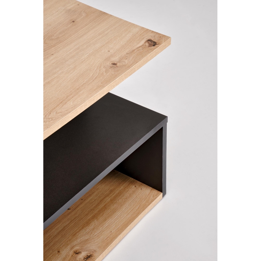 Τραπεζάκι σαλονιού NOTE 90x51 εκ. μαύρο/δρυς artisan