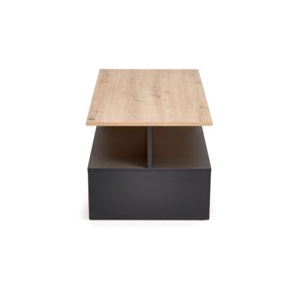 Τραπεζάκι σαλονιού NOTE 90x51 εκ. μαύρο/δρυς artisan