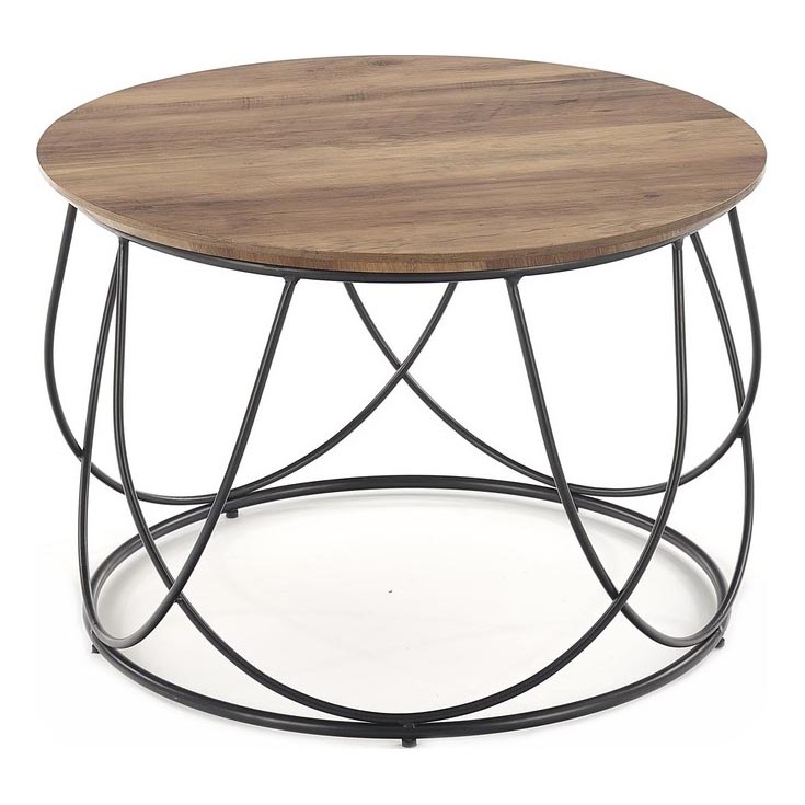 Τραπεζάκι σαλονιού NUBIRA 41x60 cm μαύρο/καφέ