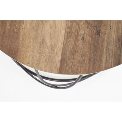 Τραπεζάκι σαλονιού NUBIRA 41x60 cm μαύρο/καφέ