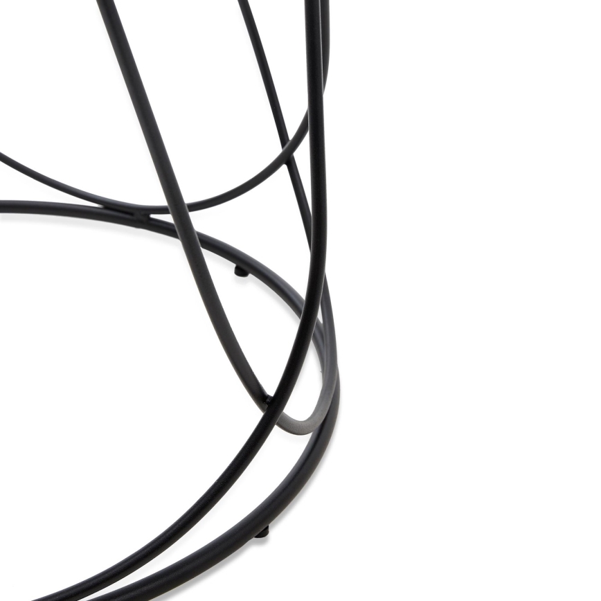 Τραπεζάκι σαλονιού NUBIRA 41x60 cm μαύρο/διακόσμηση μάρμαρο