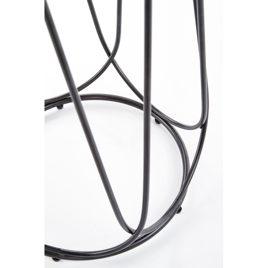 Τραπεζάκι σαλονιού NUBIRA 51x40 cm μαύρο/καρυδιά