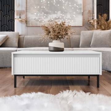 Τραπεζάκι σαλονιού OZMI 100x40 cm λευκό