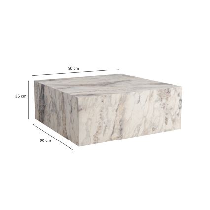 Τραπεζάκι σαλονιού PRIZMA 90x90 cm, μάρμαρο
